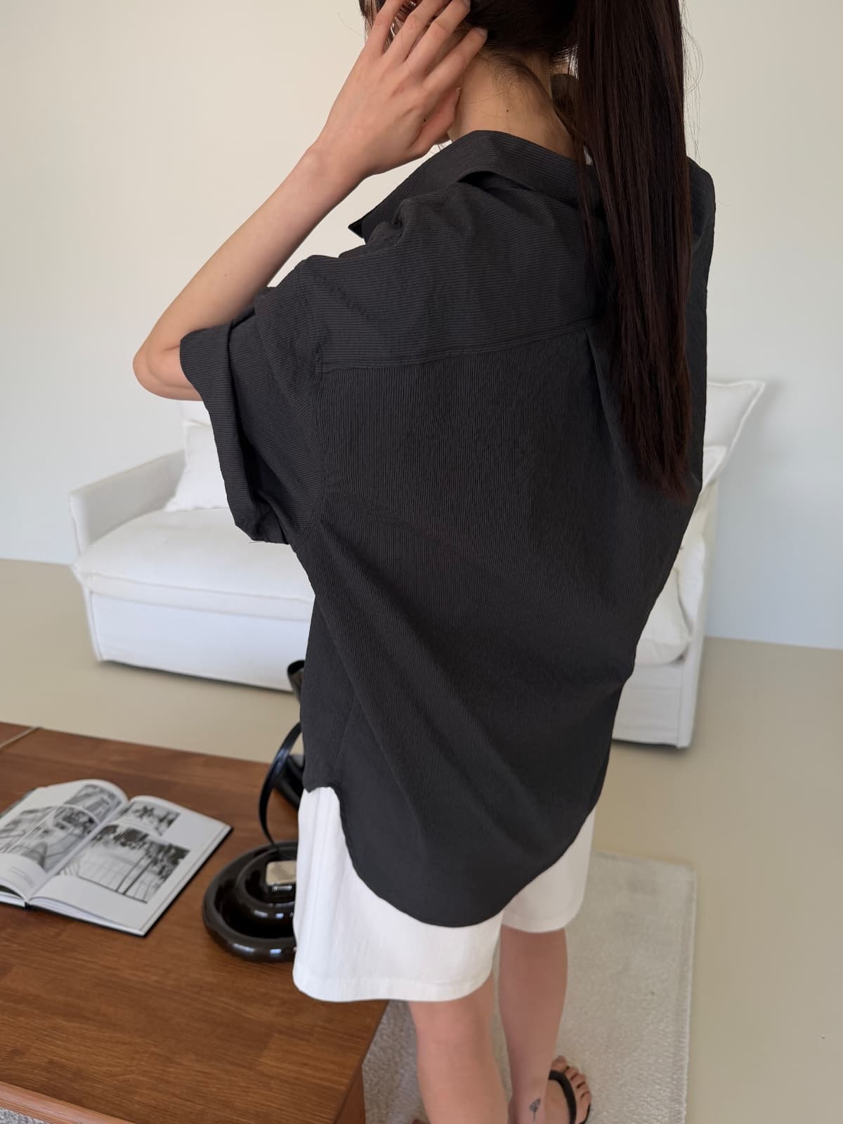 Long Air Sheer Shirt - 이미지 12