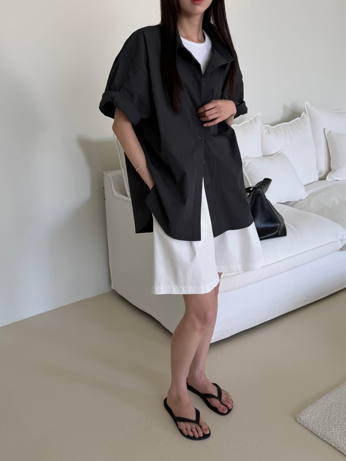 Long Air Sheer Shirt - 이미지 9