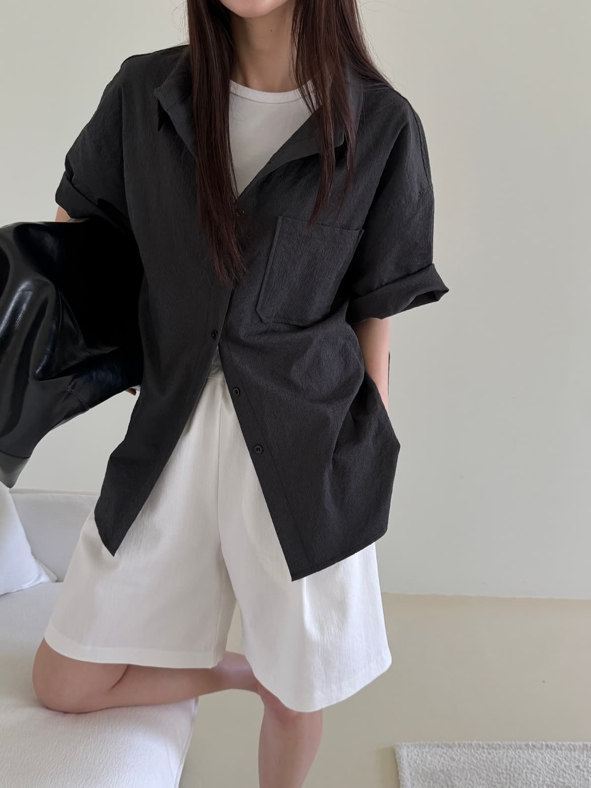 Long Air Sheer Shirt - 이미지 10